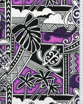 Polynesian Fabric HIRO Purple - Tissushop